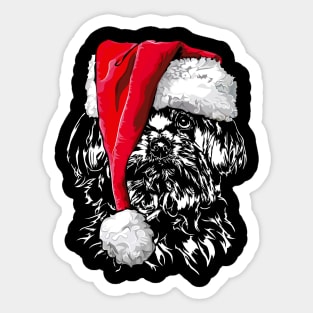 Funny Maltese Santa Christmas dog mom Sticker